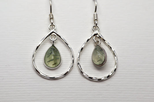 Prehnite Sterling Silver earring