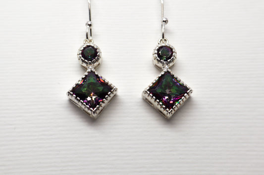 Mystic Topaz Sterling Silver earring