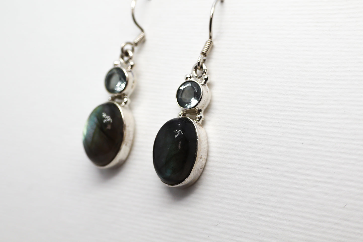 Topaz and Labradorite Sterling Silver earring