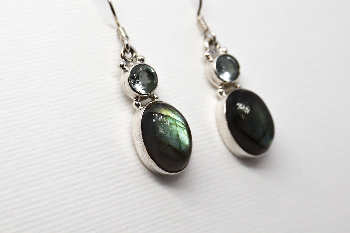 Topaz and Labradorite Sterling Silver earring