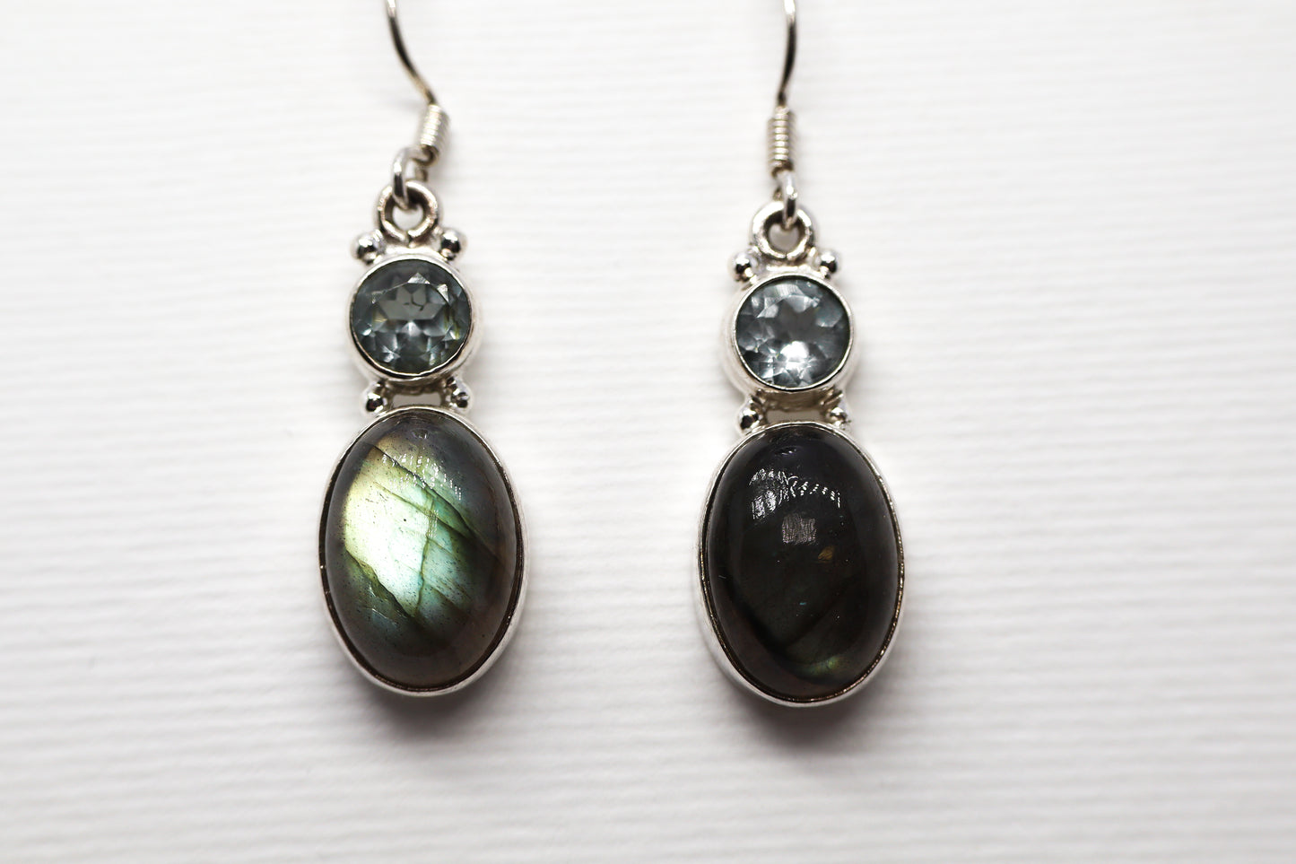 Topaz and Labradorite Sterling Silver earring