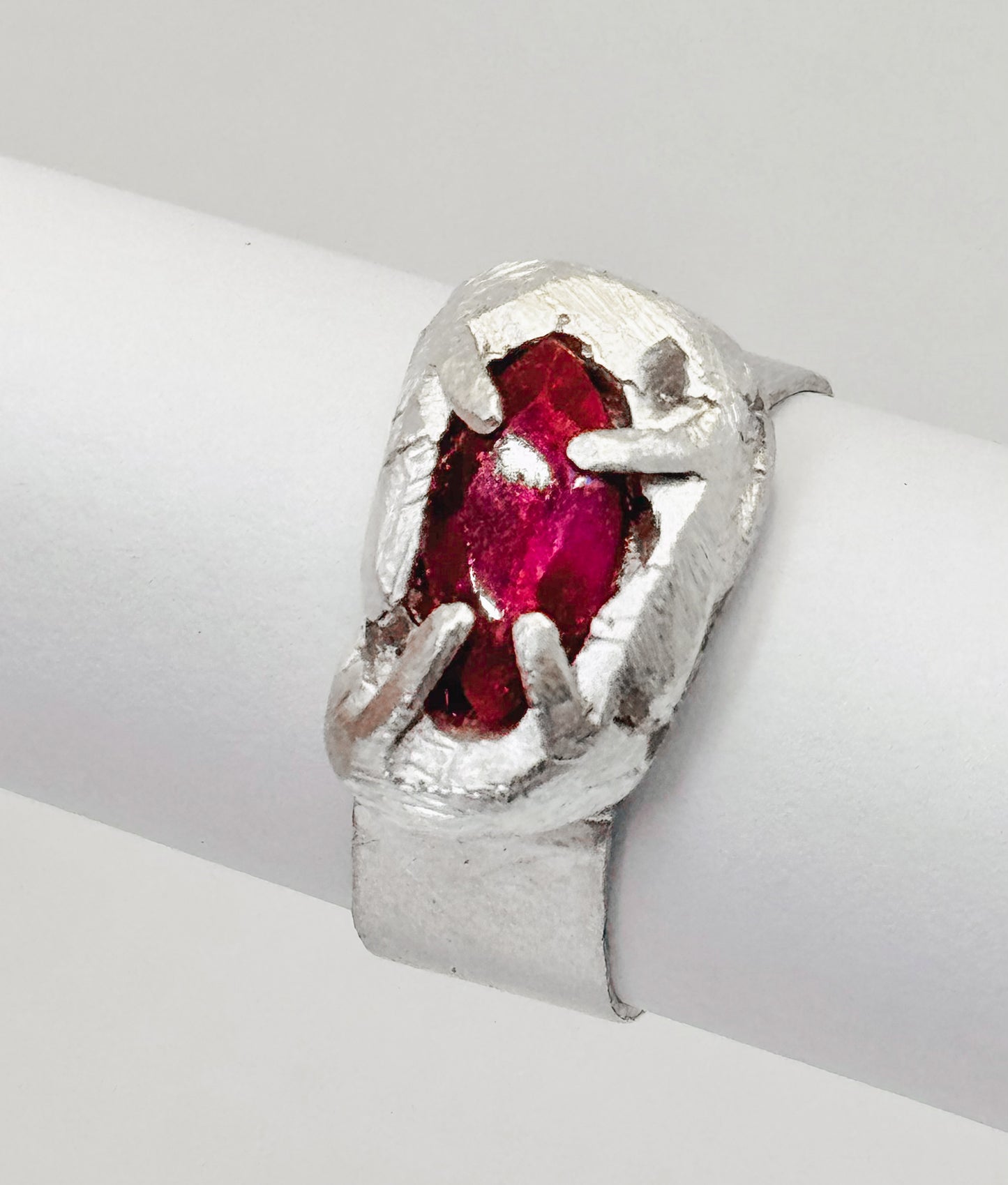 Cosmic Ruby Ring 9.99 Silver
