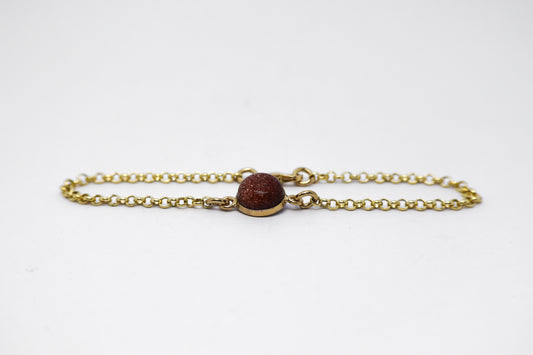 Gold Stone Gold Plated Sterling Silver Bracelet