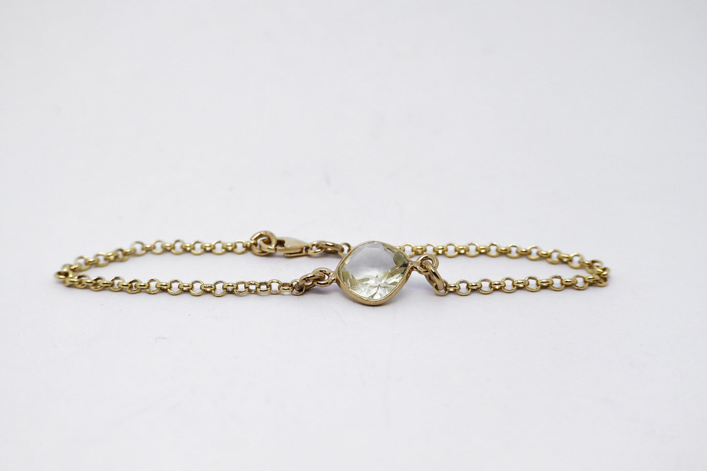 Citrine Gold Plated Sterling Silver Bracelet