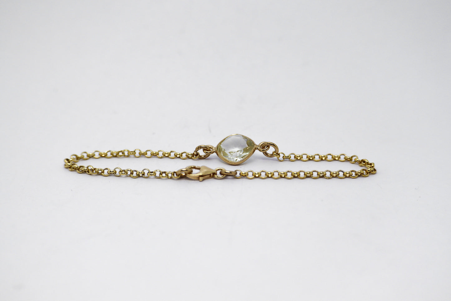 Citrine Gold Plated Sterling Silver Bracelet