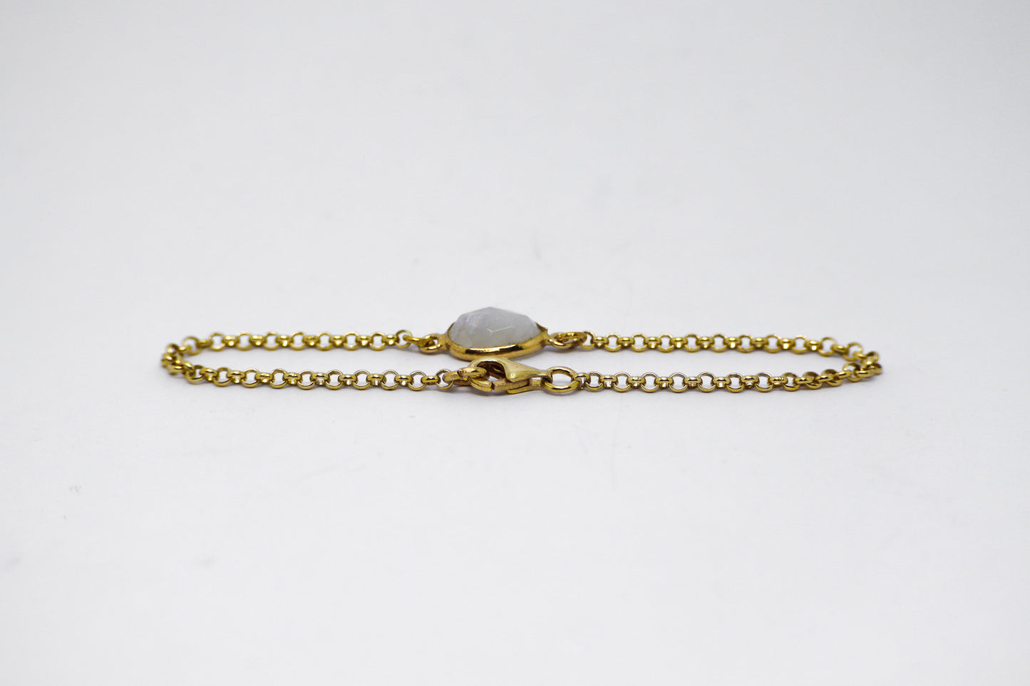 Moonstone Gold Plated Sterling Silver Bracelet