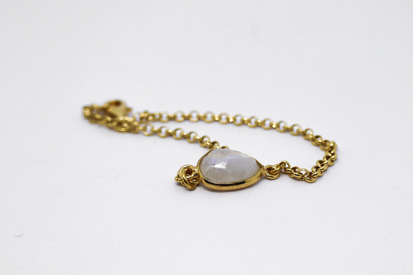 Moonstone Gold Plated Sterling Silver Bracelet