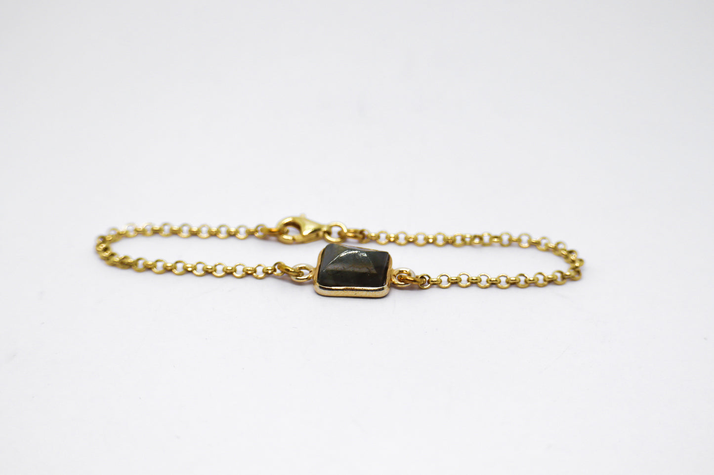 Labradorite Gold Plated Sterling Silver Bracelet