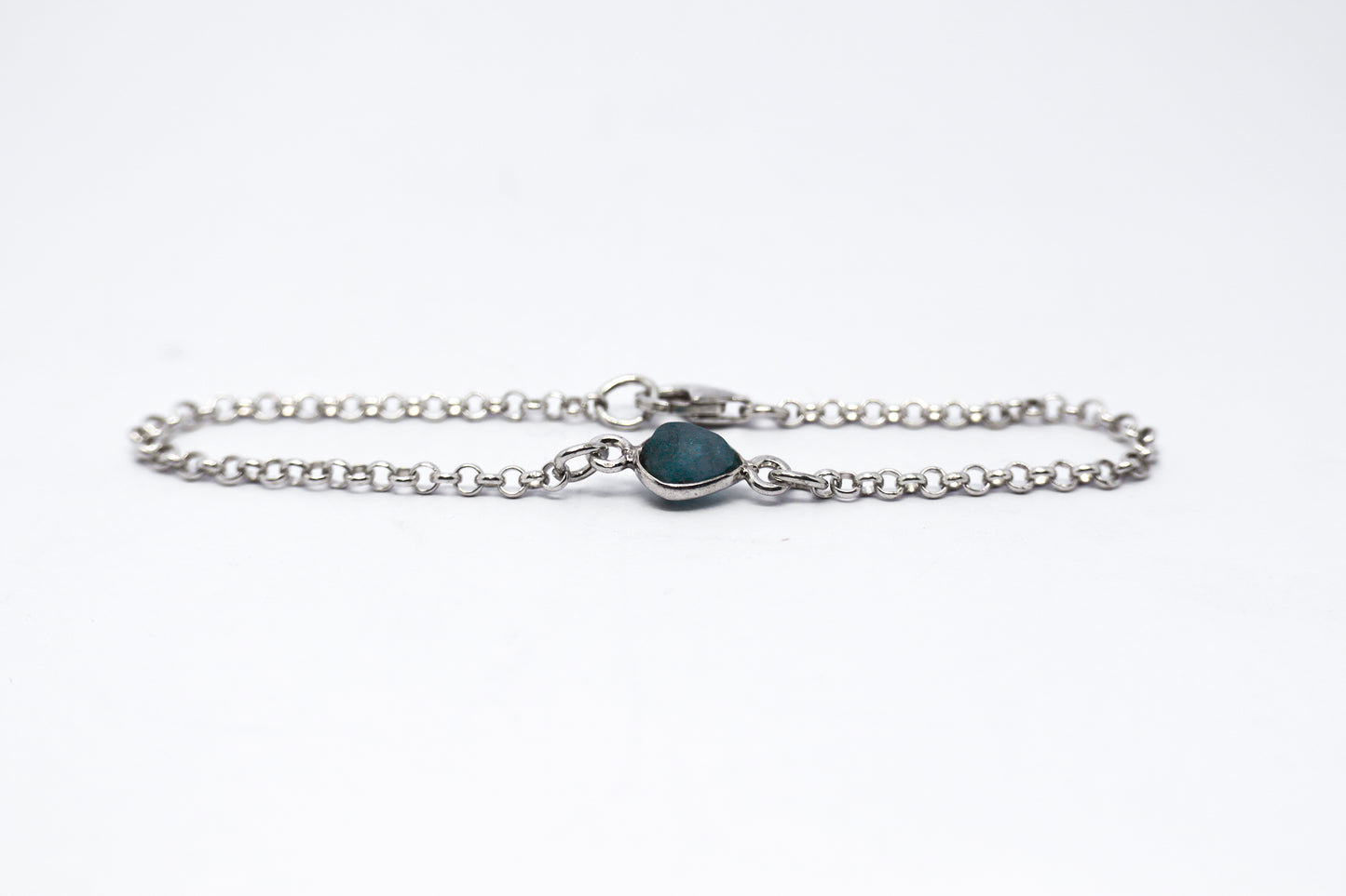 Raw Blue Topaz Sterling Silver Bracelet