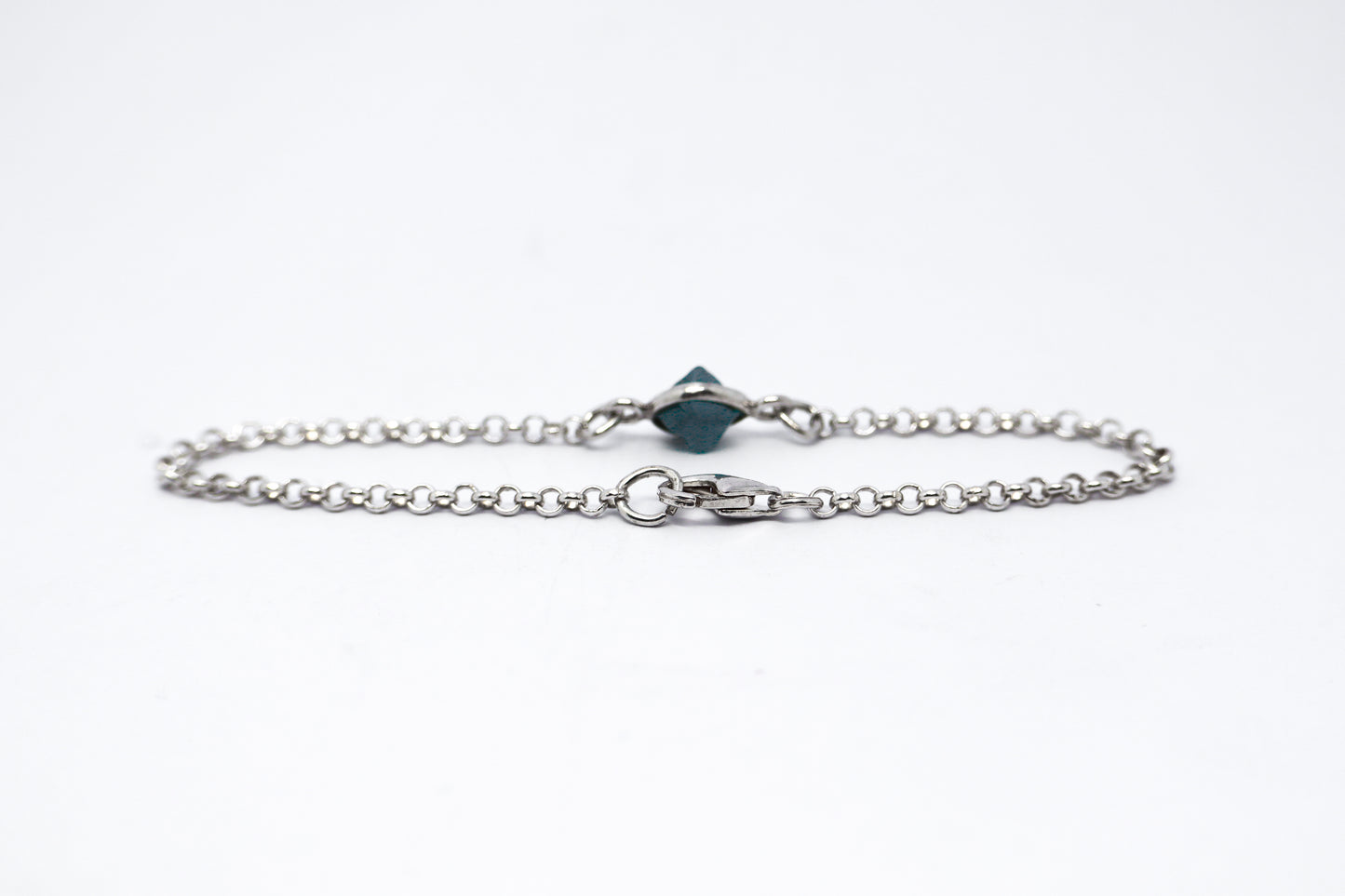 Raw Blue Topaz Sterling Silver Bracelet