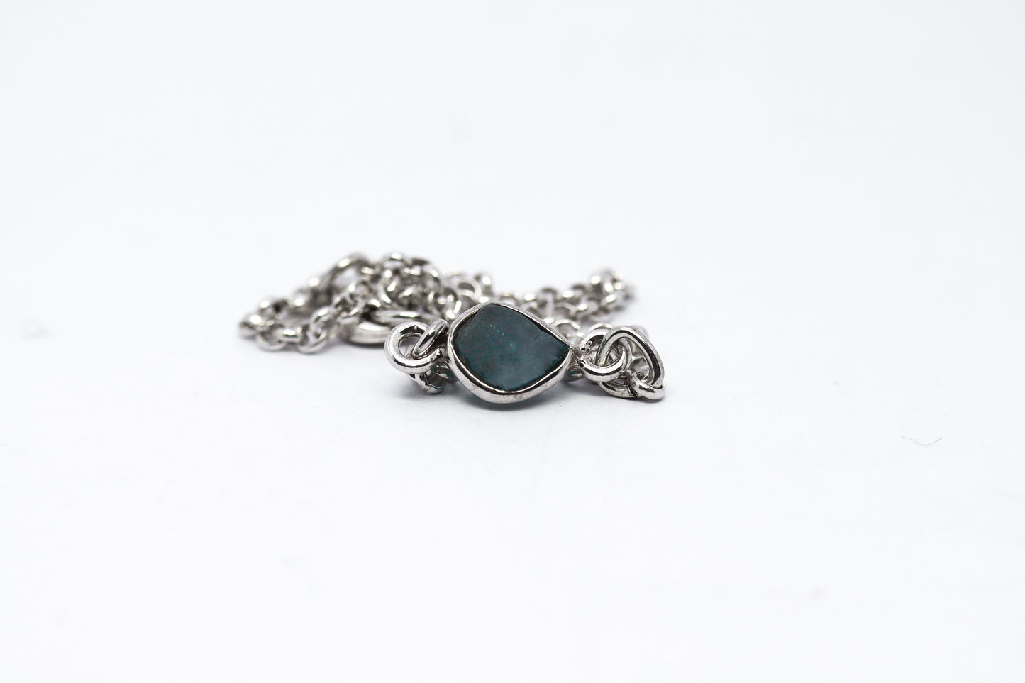 Raw Blue Topaz Sterling Silver Bracelet