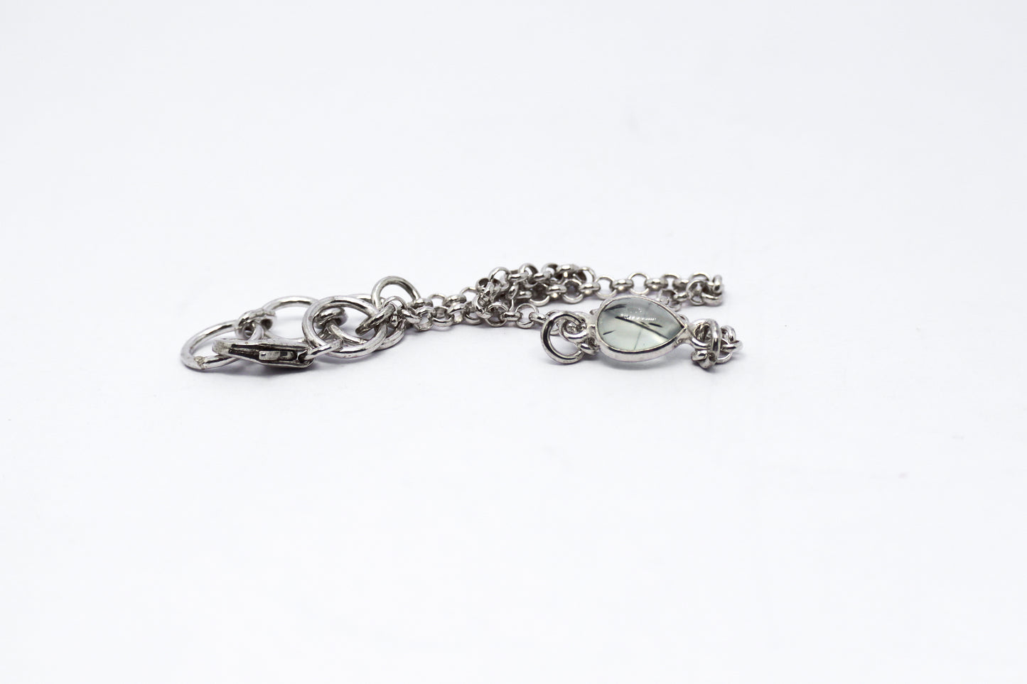 Prehnite Sterling Silver Bracelet