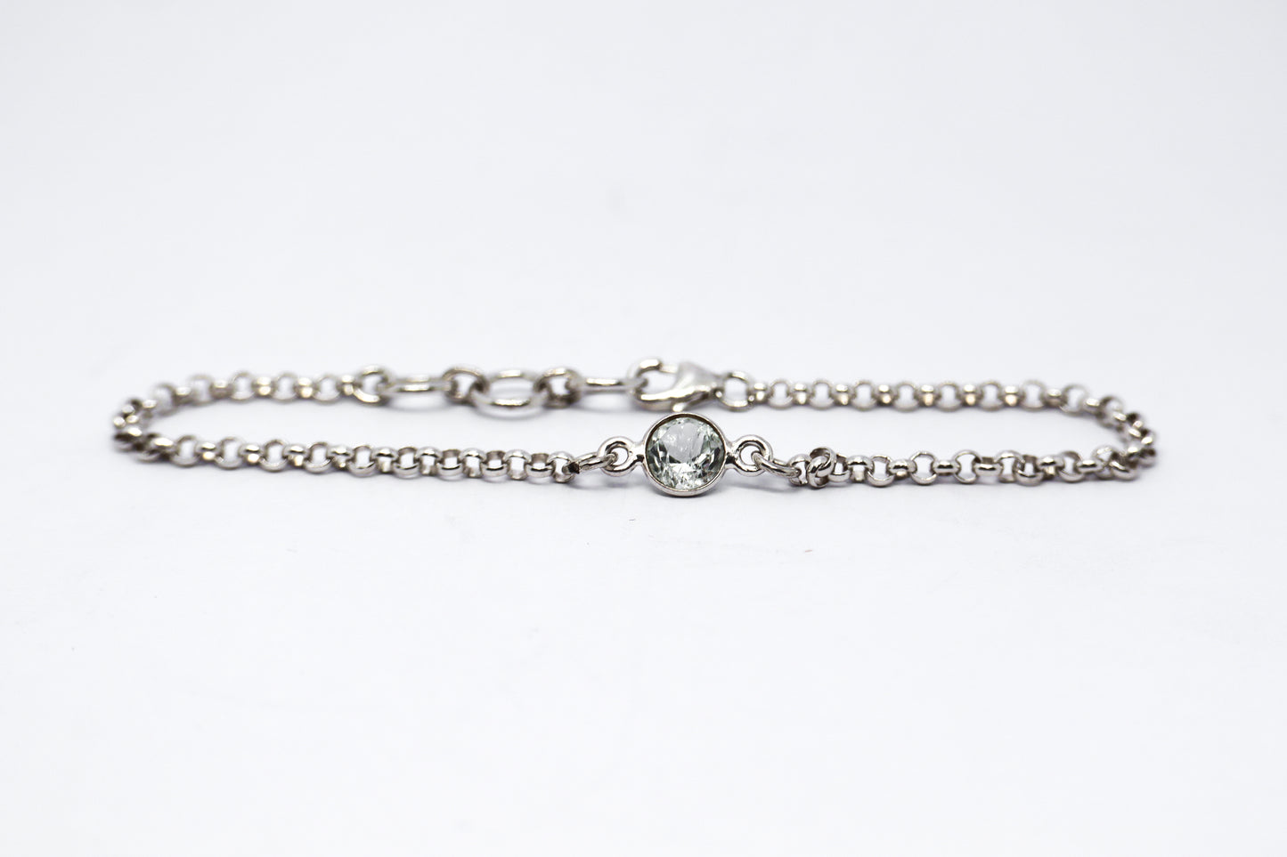 Crystal Quartz Sterling Silver Bracelet