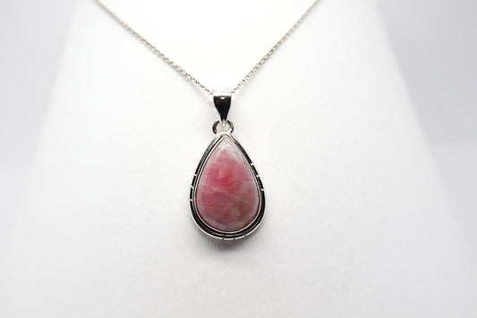 Quartz Rose Silver Necklace