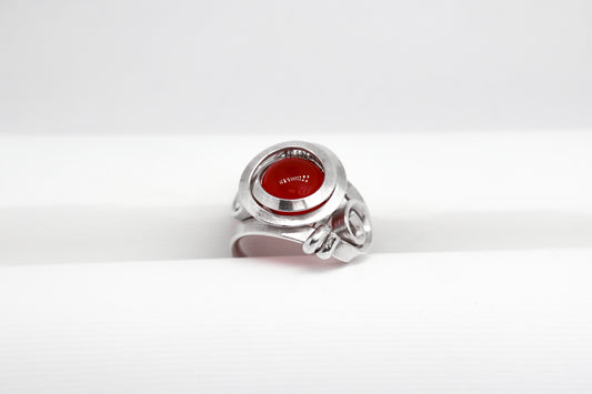 Gala Cornelian Solid Sterling Silver Ring