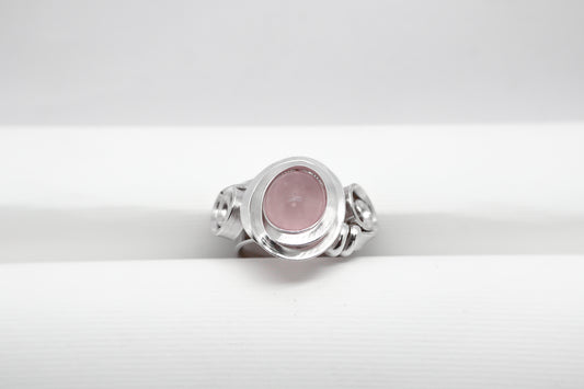 Gala Rose Quartz Solid Sterling Silver Ring