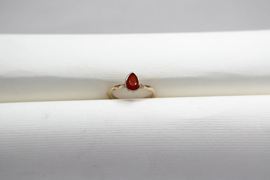 Cornelian Gold Plated Solid Sterling Silver Ring