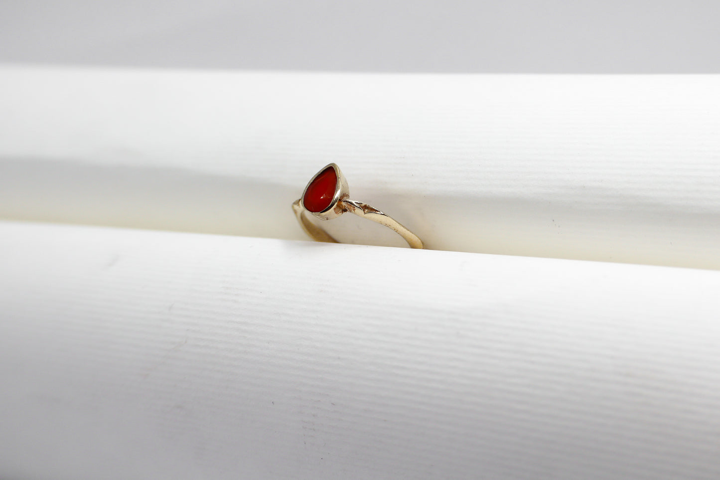 Cornelian Gold Plated Solid Sterling Silver Ring