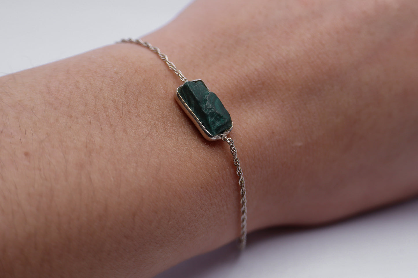 Malachite Sterling Silver Bracelet