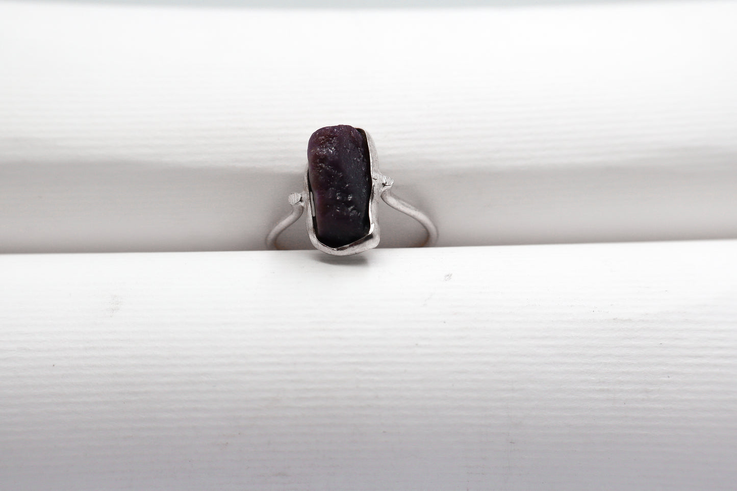 Garnet Sterling Silver Ring