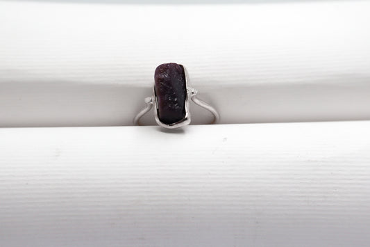 Garnet Sterling Silver Ring