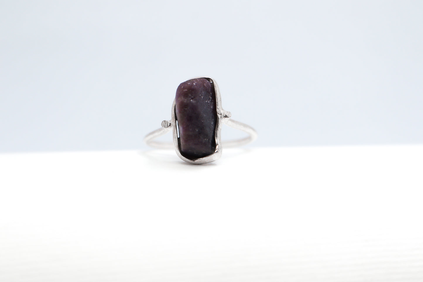 Garnet Sterling Silver Ring