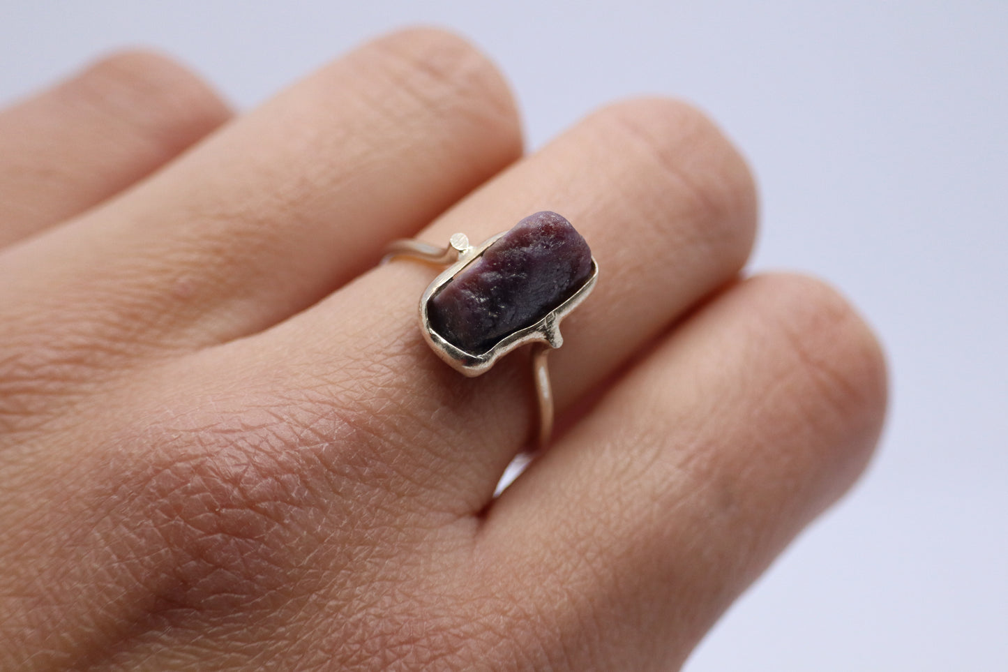 Garnet Sterling Silver Ring