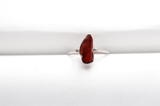 Garnet Sterling Silver Ring