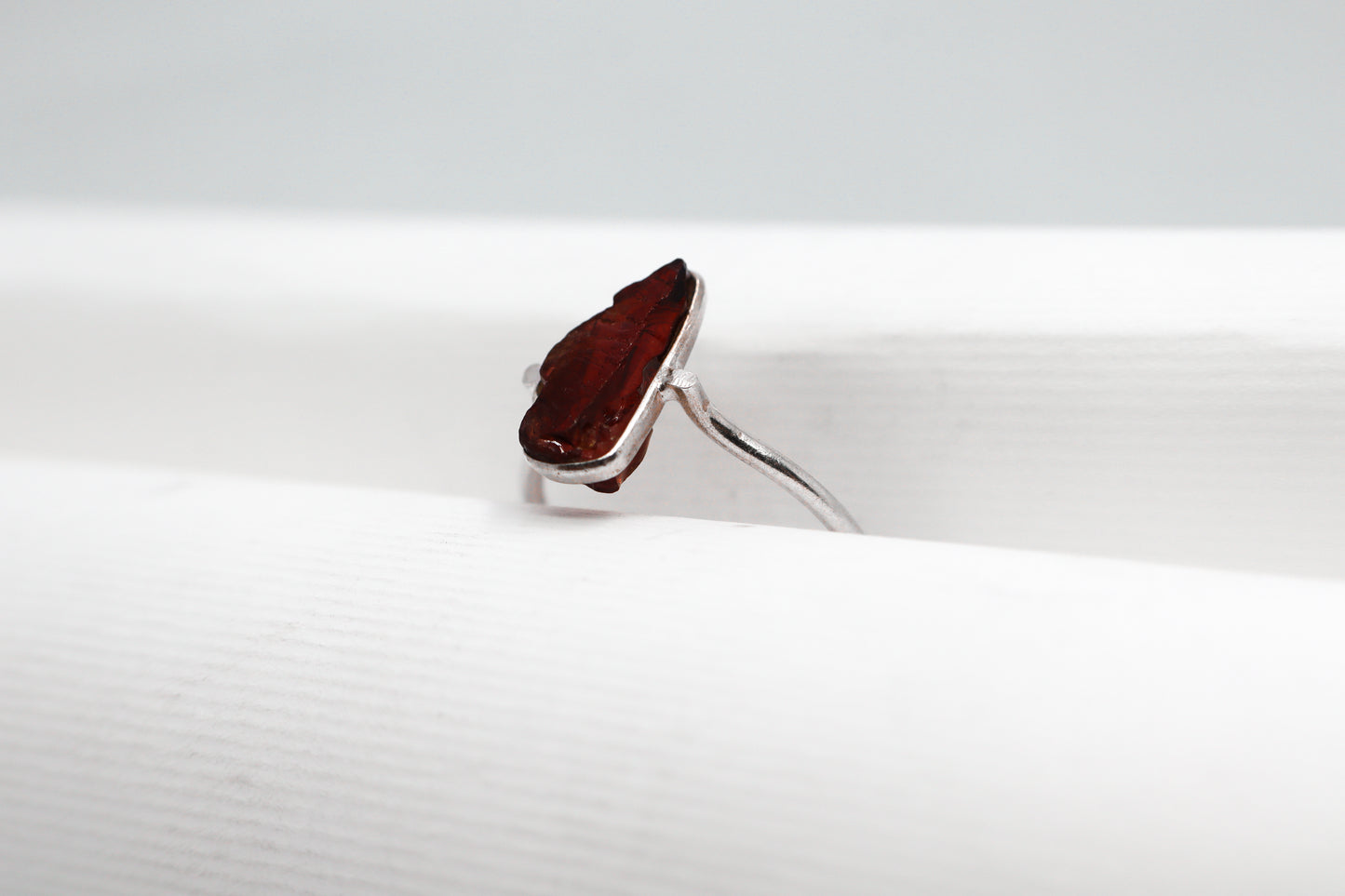 Garnet Sterling Silver Ring