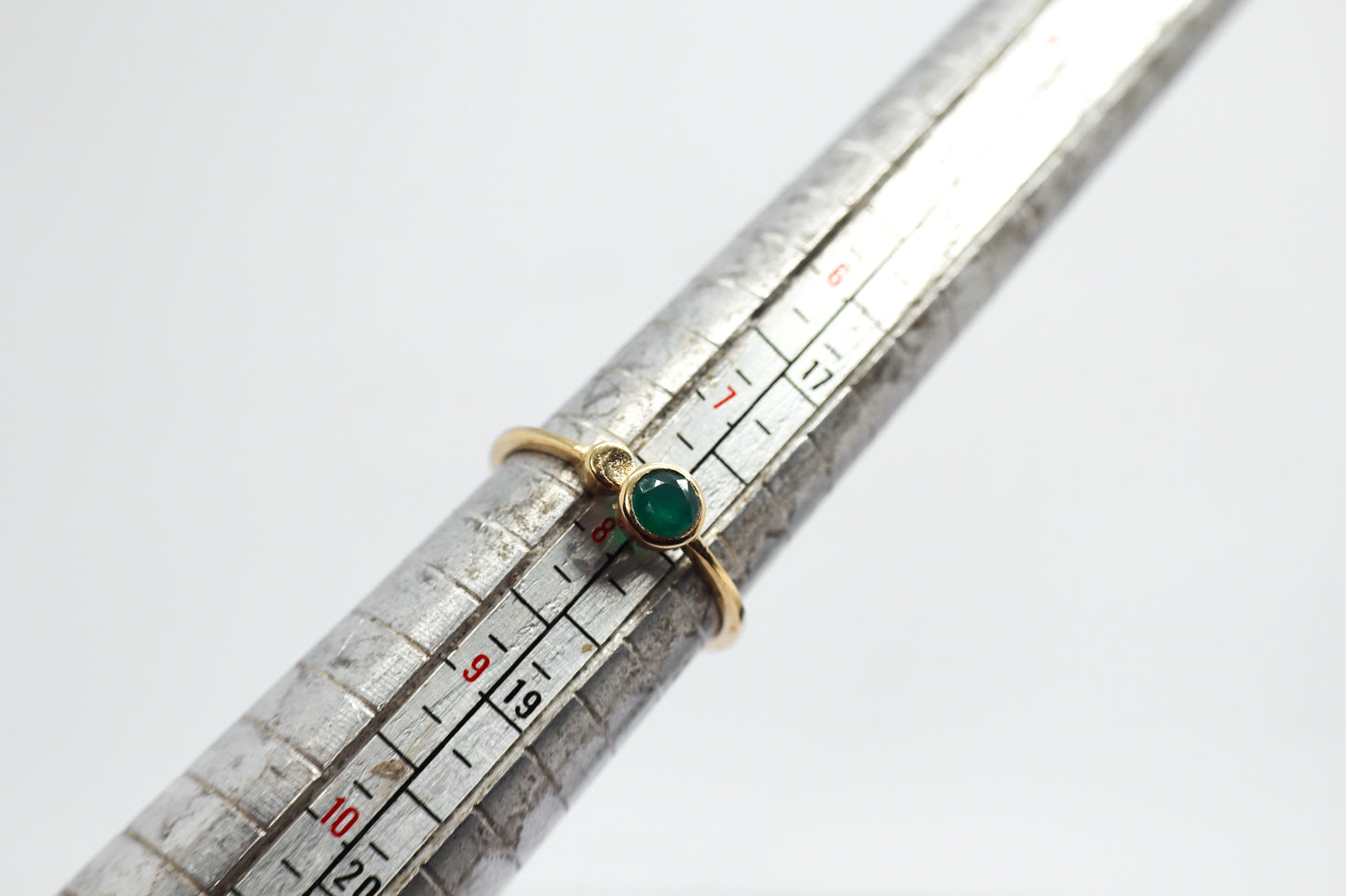 Green Aventurine Gold Plated Solid Sterling Silver Ring