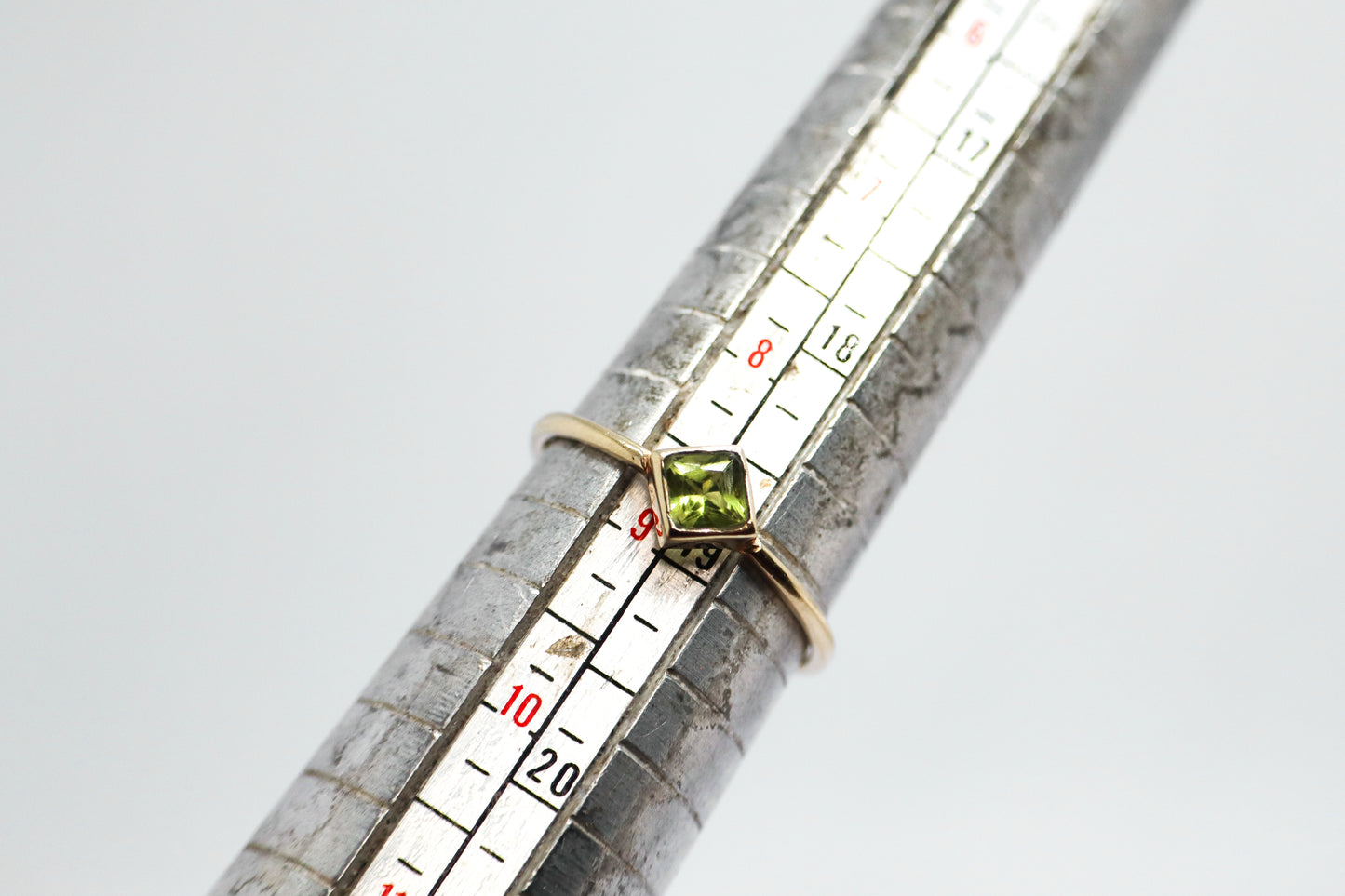 Peridot Gold Plated Solid Sterling Silver Ring