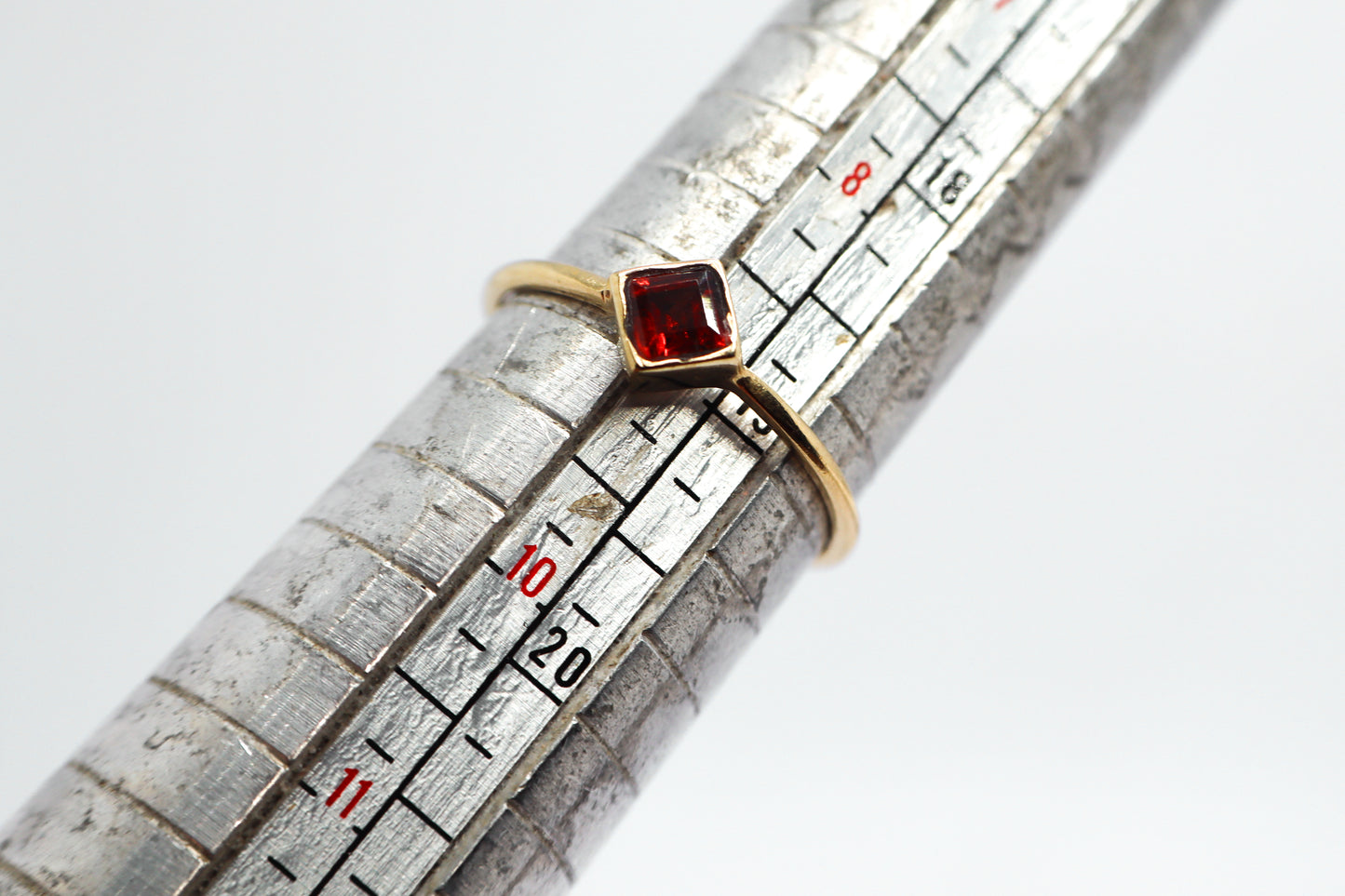 Garnet Gold Plated Solid Sterling Silver Ring