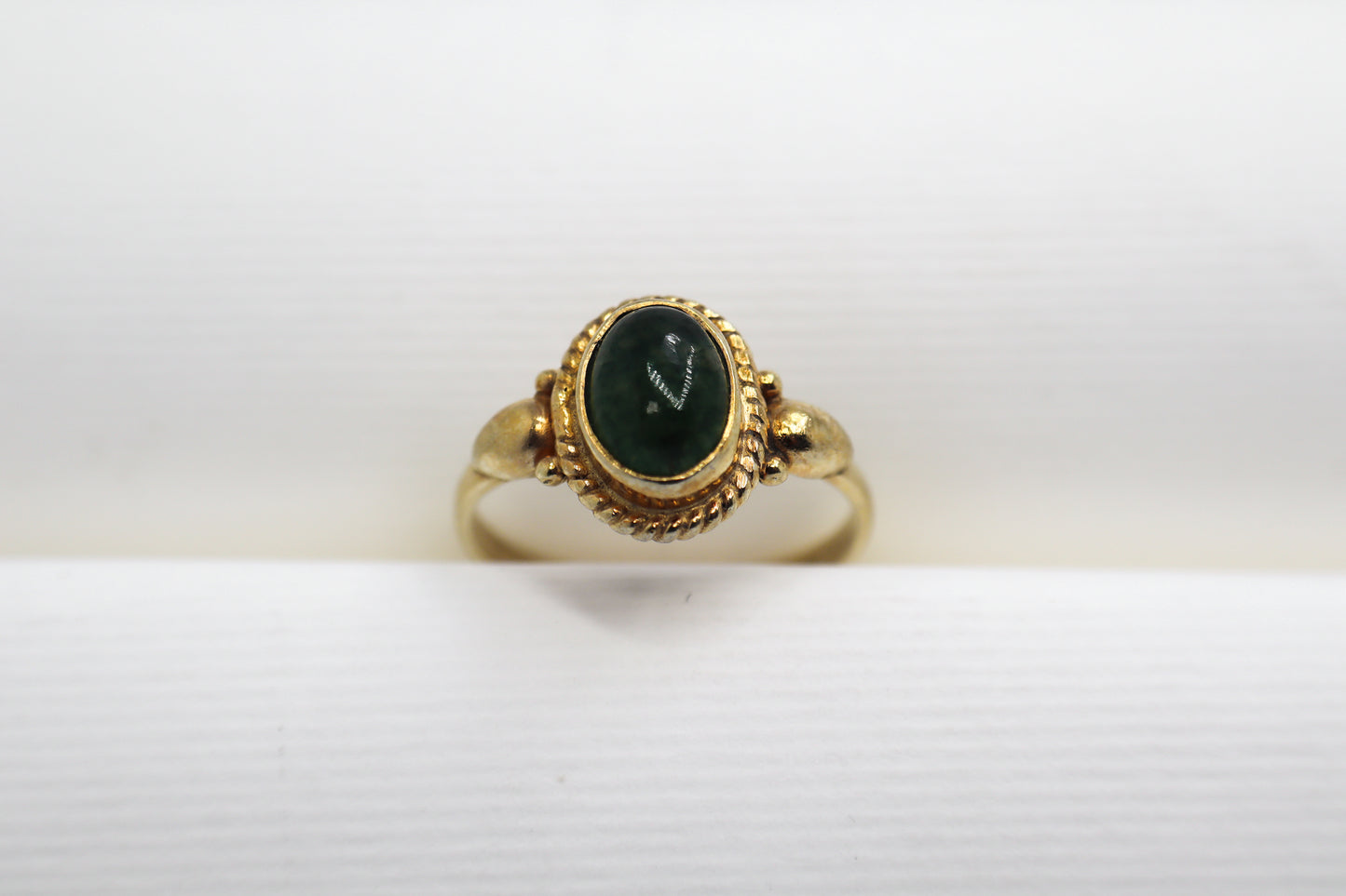 Black Onyx Gold Plated Solid Sterling Silver Ring