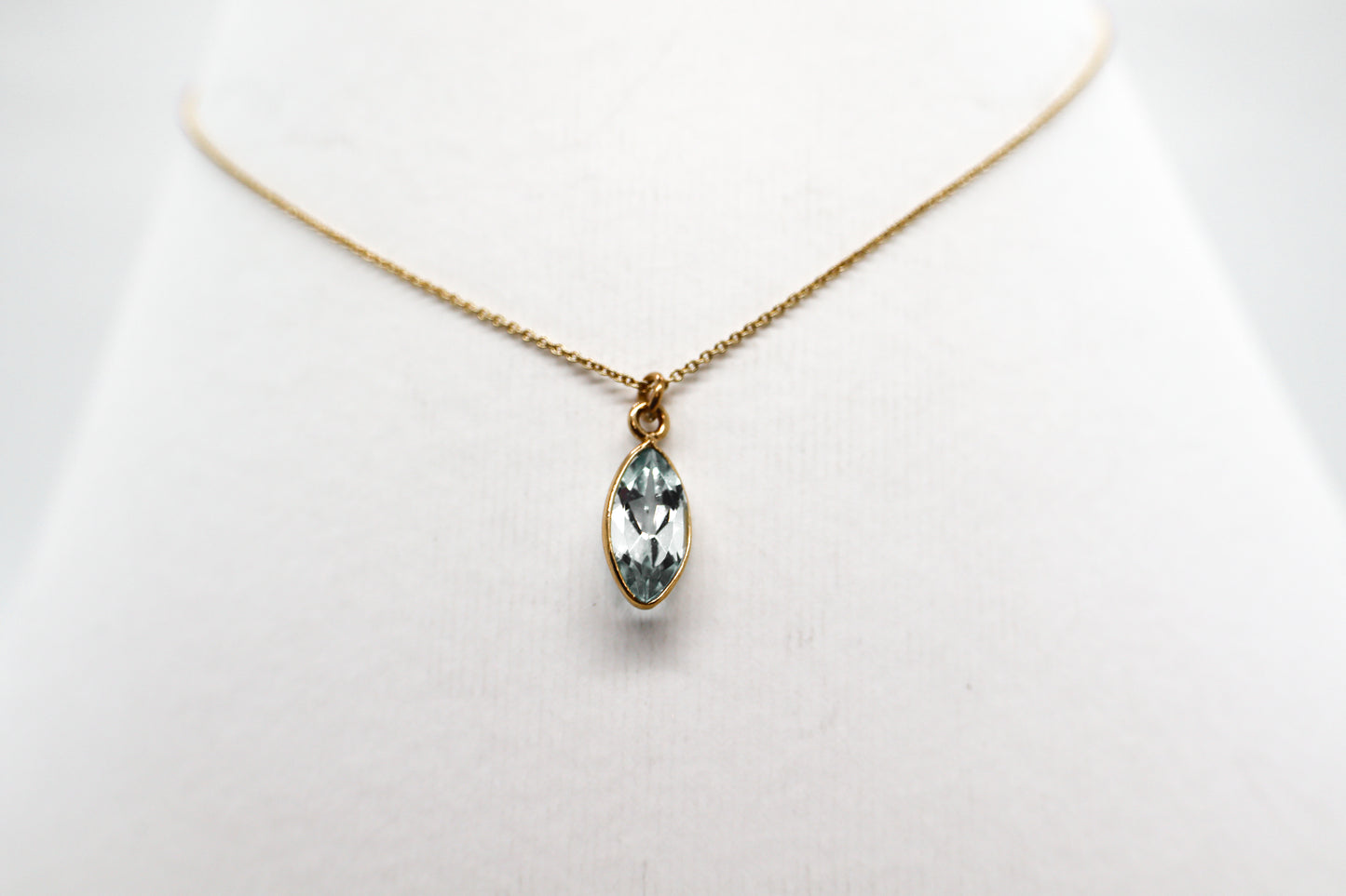 Gold Plated Sky Blue Topaz Necklace