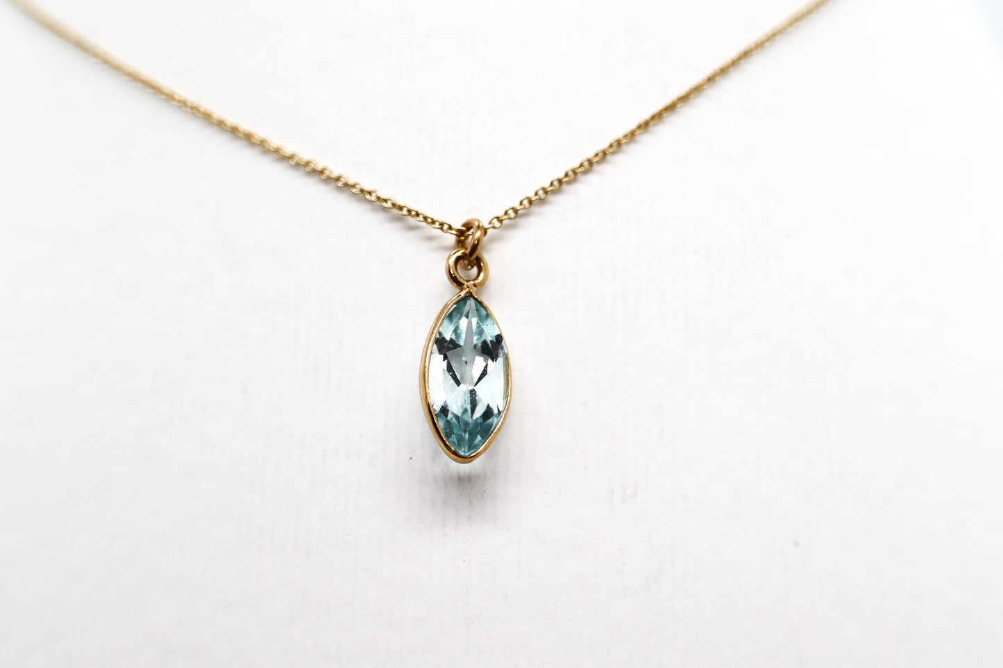 Gold Plated Sky Blue Topaz Necklace