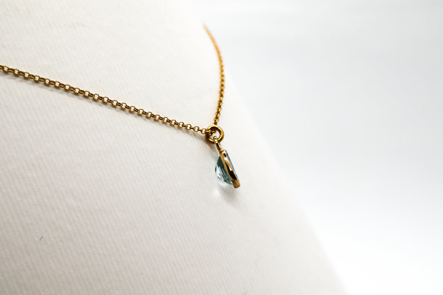 Gold Plated Sky Blue Topaz Necklace