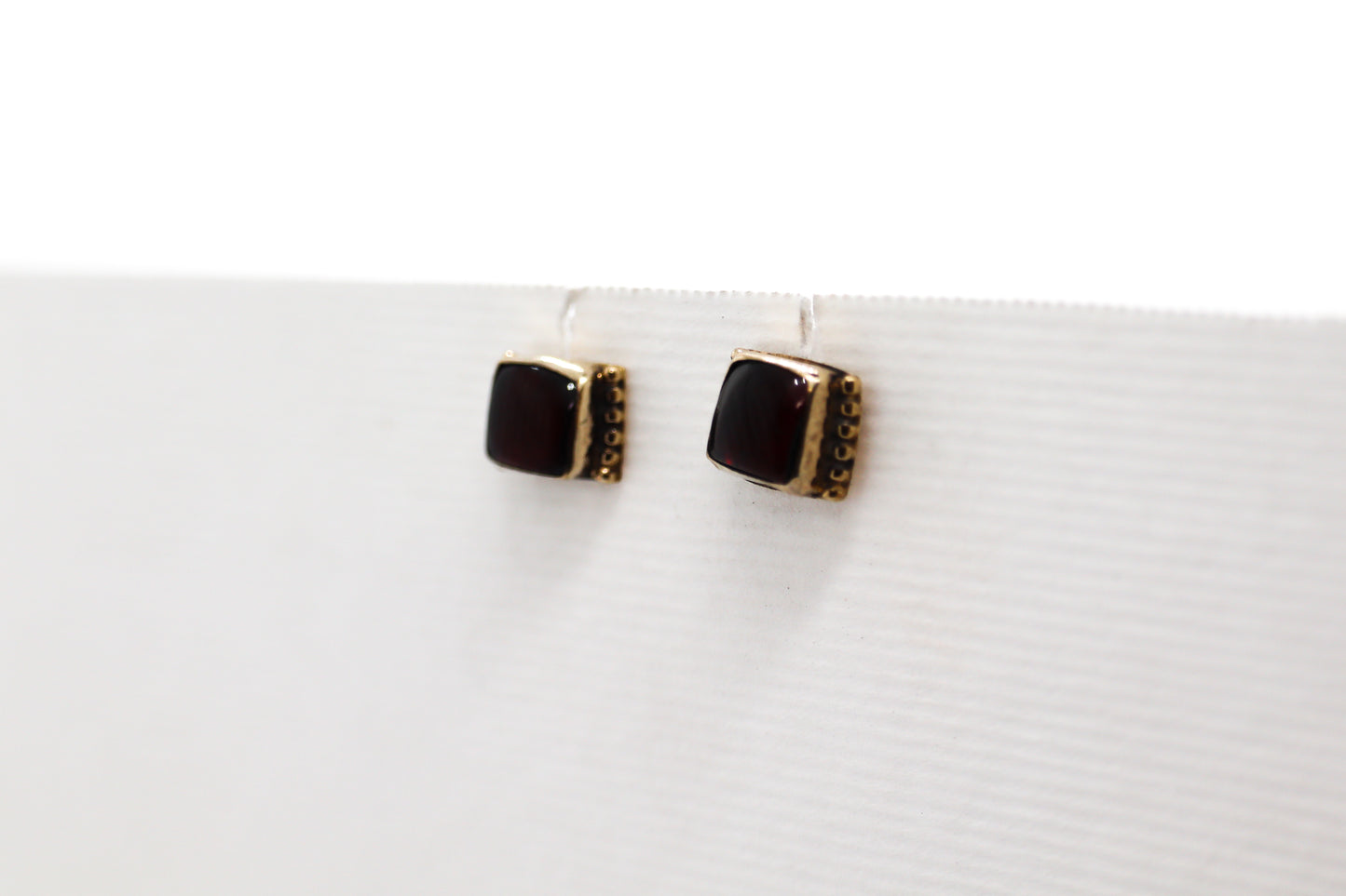 Black Onyx Gold Plated Sterling Silver earring