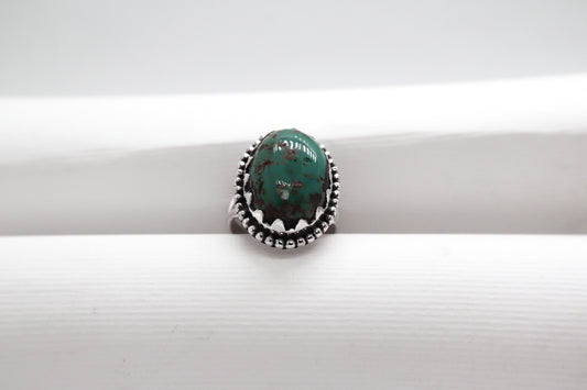 Green turquoise Sterling Silver Ring