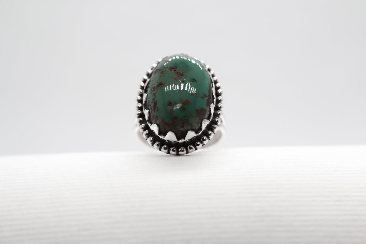 Green turquoise Sterling Silver Ring