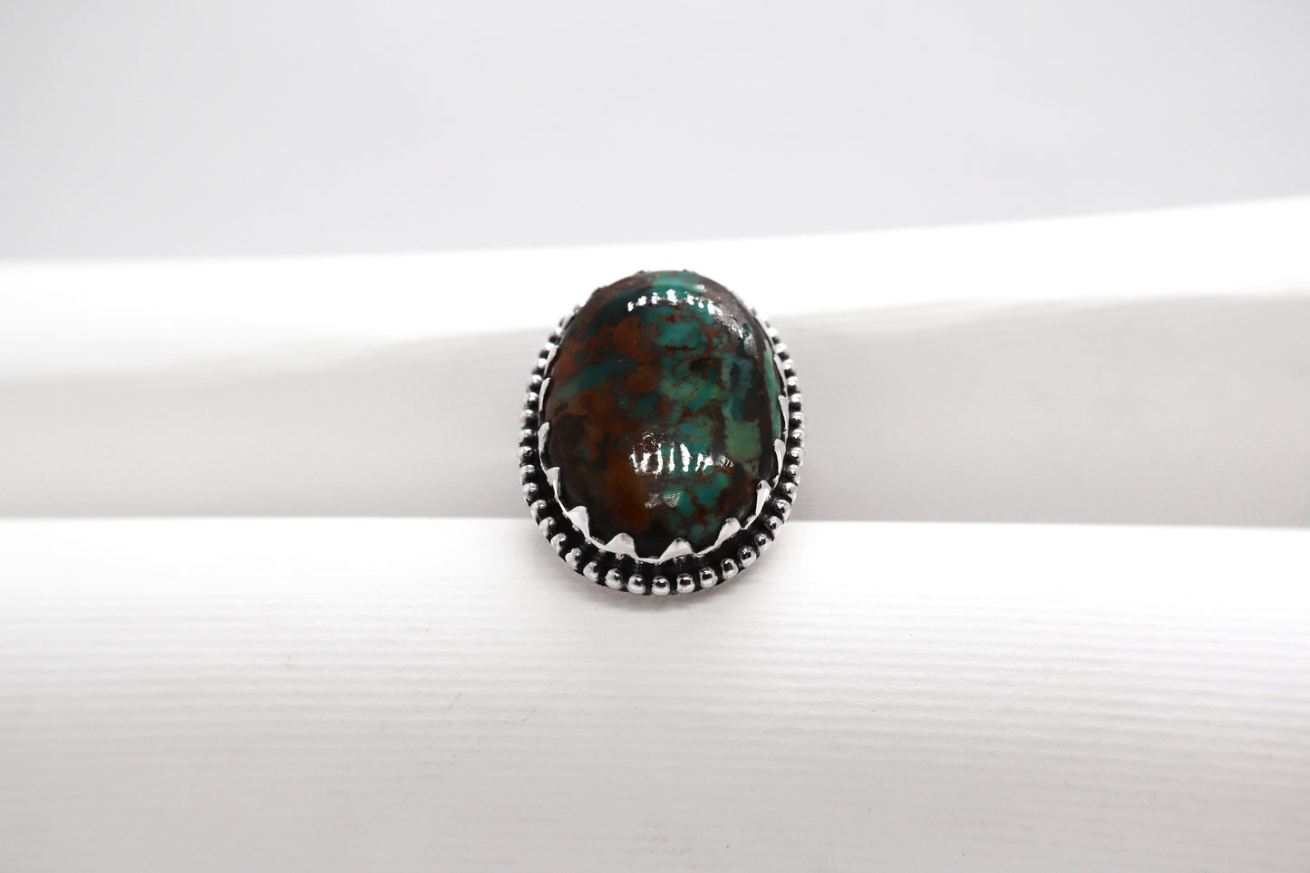 Green Turquoise Sterling Silver Ring