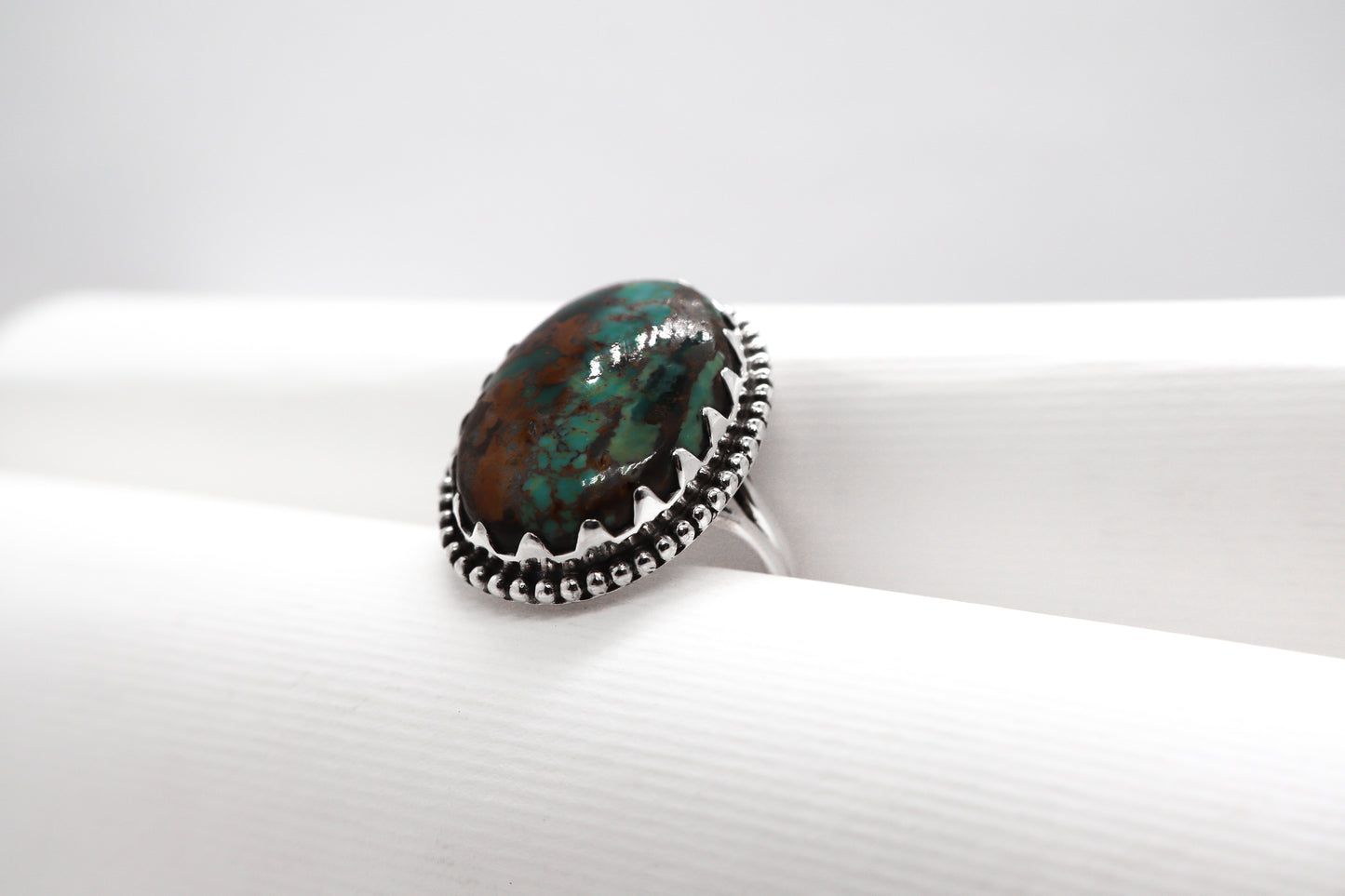 Green Turquoise Sterling Silver Ring