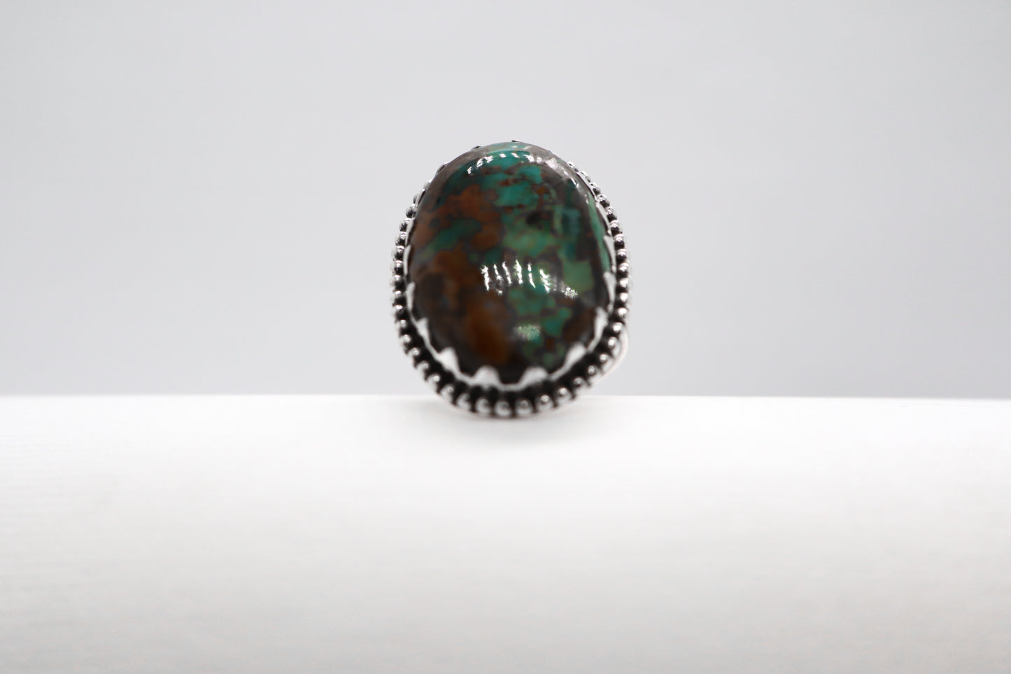 Green Turquoise Sterling Silver Ring