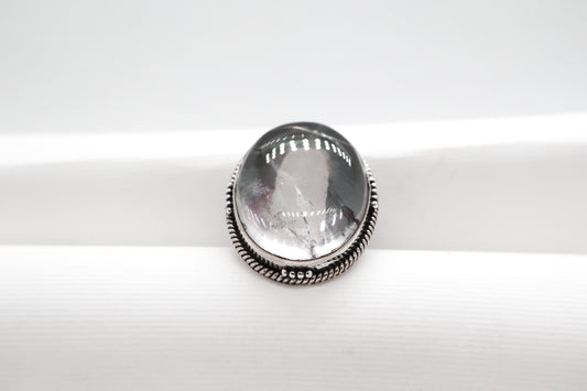 Crystal Quartz Sterling Silver Ring