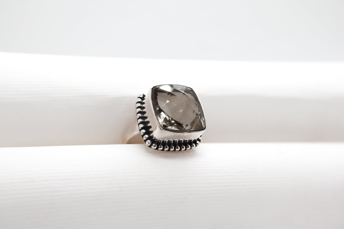 Smoked Quartz Sterling Silver Ring