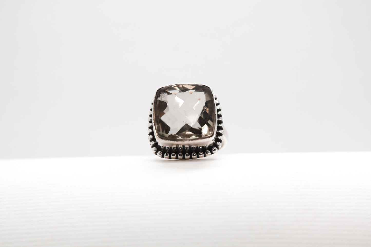 Smoked Quartz Sterling Silver Ring