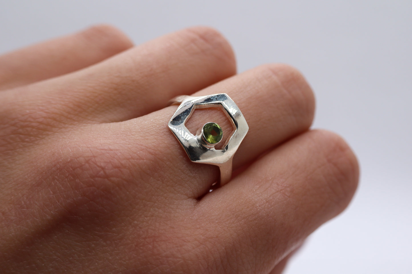 Peridot Sterling Silver Ring