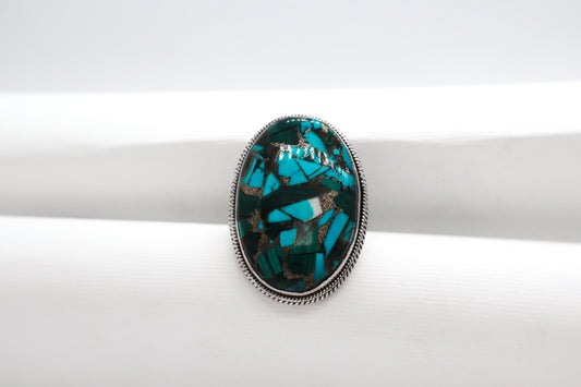 Tibetan turquoise Sterling Silver Ring