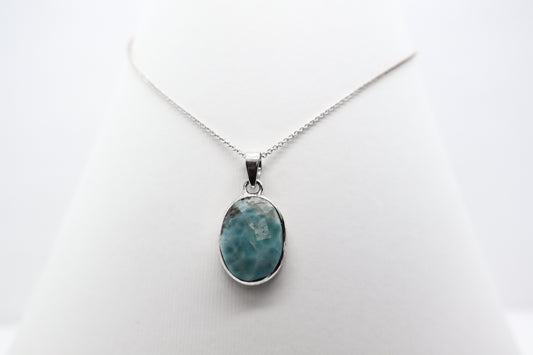 Larimar Silver Necklace