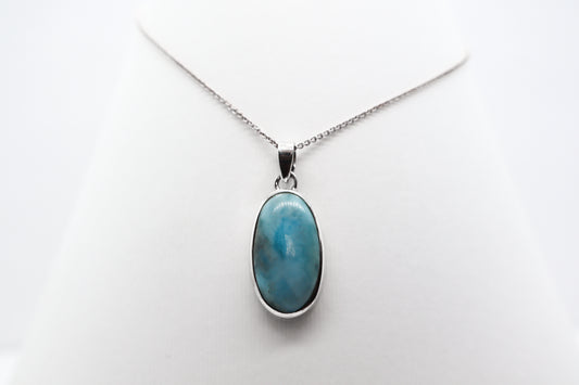 Larimar Silver Necklace