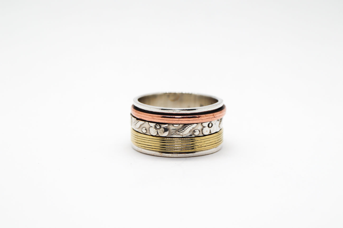 Multi Metal Sterling Silver Ring